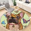 1pc French Bulldog Chair Carpet for Office, Soft Comfortable Mat For Office, Living Room, Bedroom, Machine Washable Carpet Yy251112028