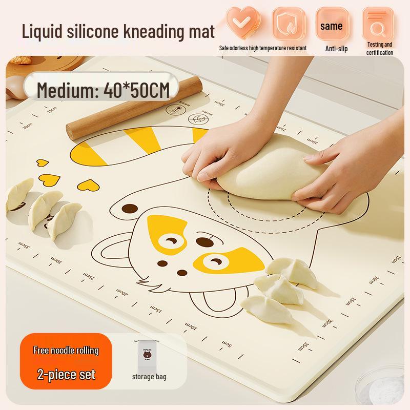 Little Raccoon Silicone Kneading & Rolling Mat - Non-Slip Baking Tool