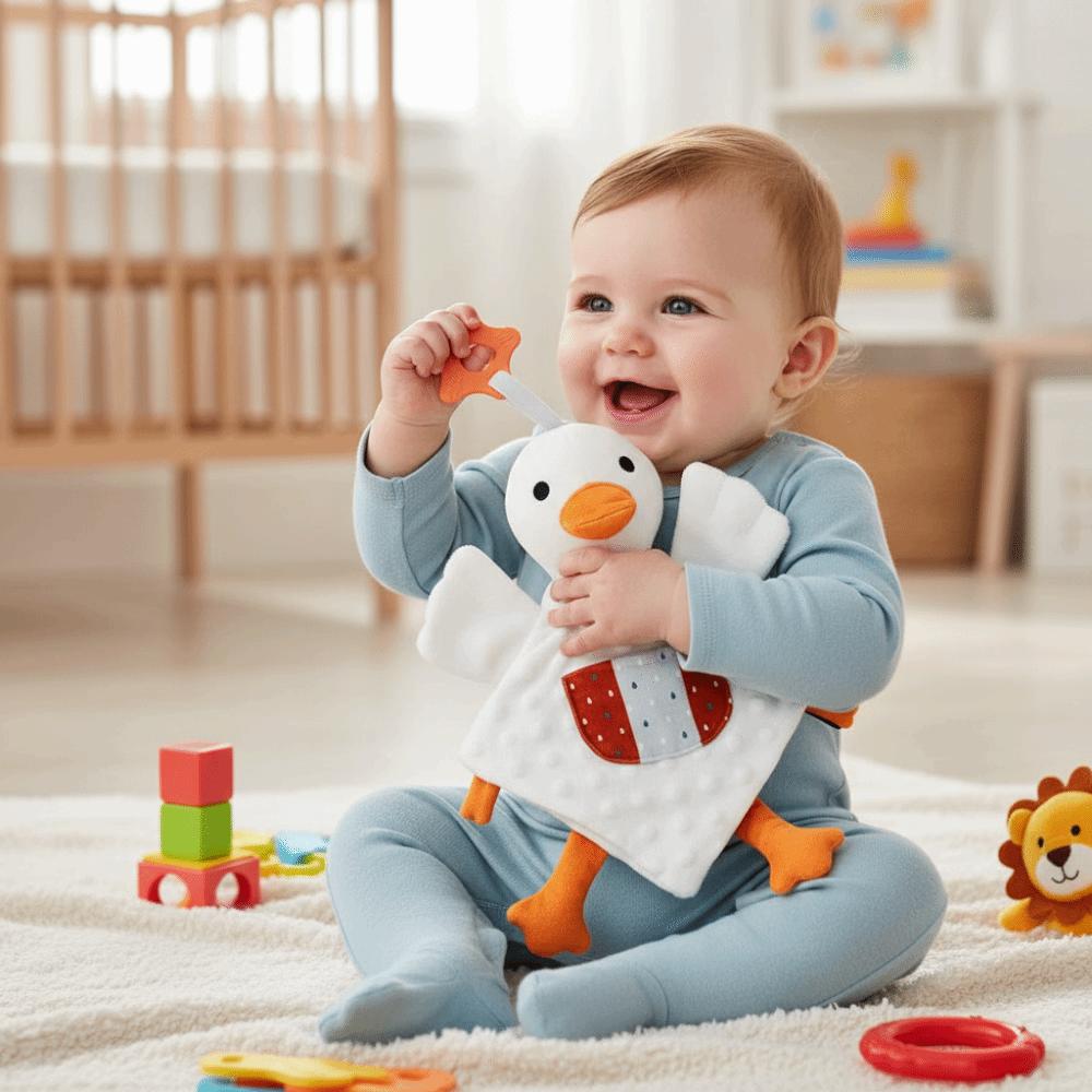 Squeaky Sound Plush Animal Wind Chime Crinkle Sound Plush Infant Baby Rattle  Car Seat Use