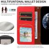 For Samsung Galaxy A25 5G (Global) (161.0 X 76.5 X 8.3mm) Case RFID Blocking PU Leather Wallet Flip Phone Cover with Wrist Strap