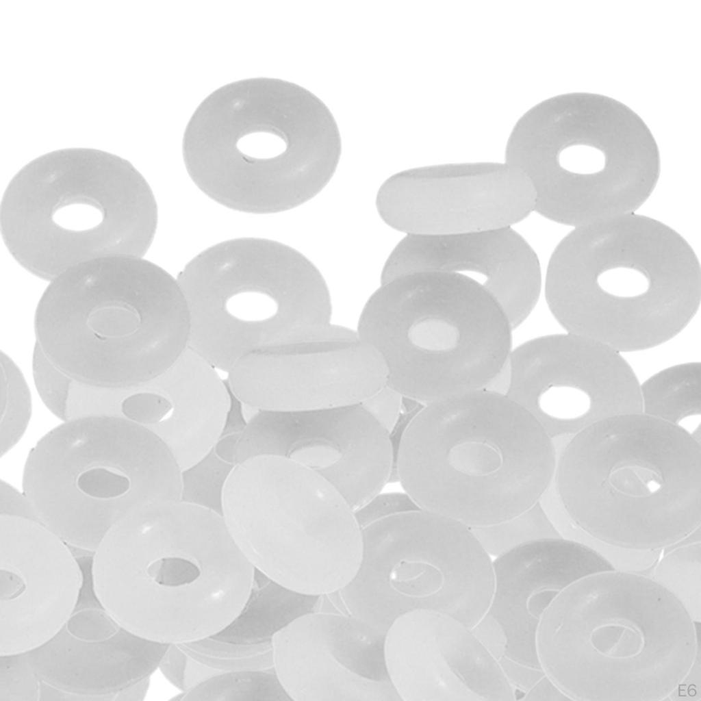 100 Pieces Silicone O Rings Stoppers, Spacer Beads, DIY Decoration Locating for Bags