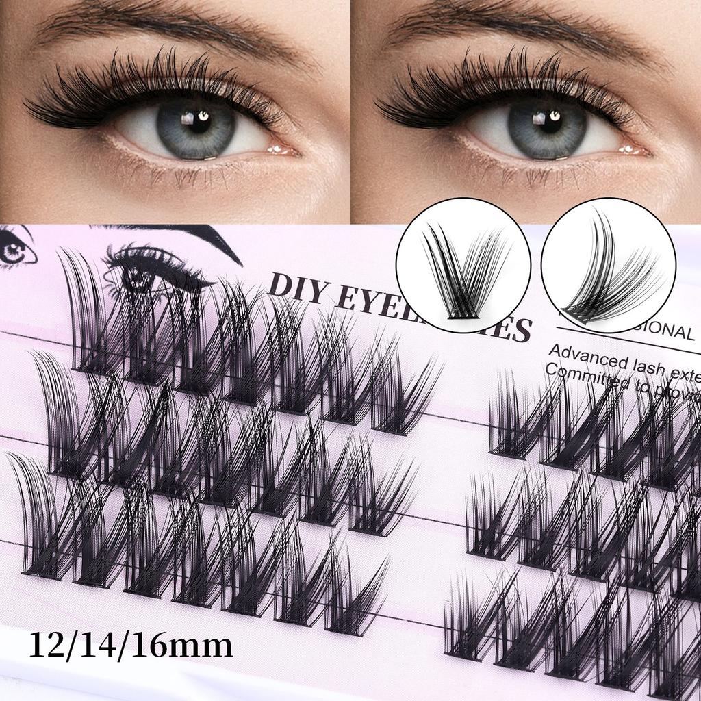 Diy Single Cluster D Curved Hair False Eyelashes Dense Natural Segmented Grafted Eyelashes