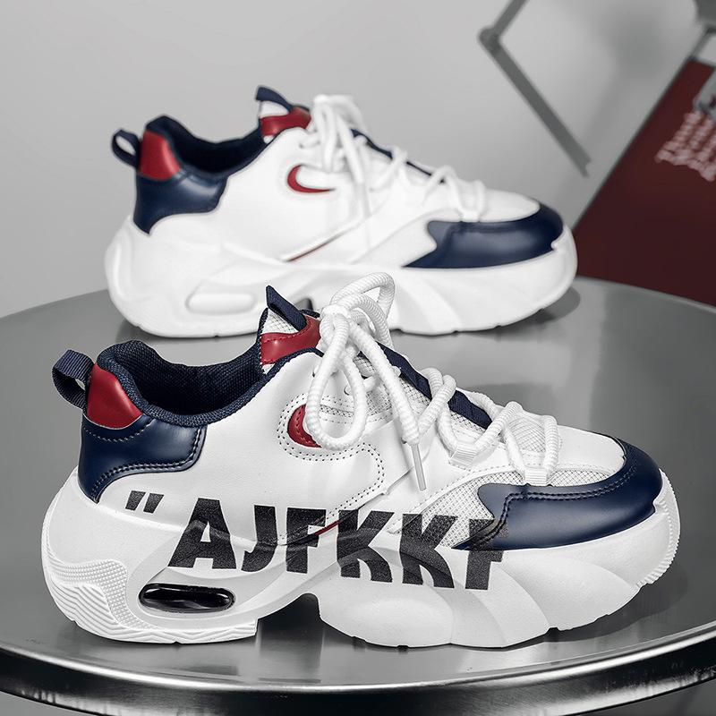 

Popular men s sports shoes teenagers new comfortable and light casual platform Korean version versatile fashion dad shoes 44