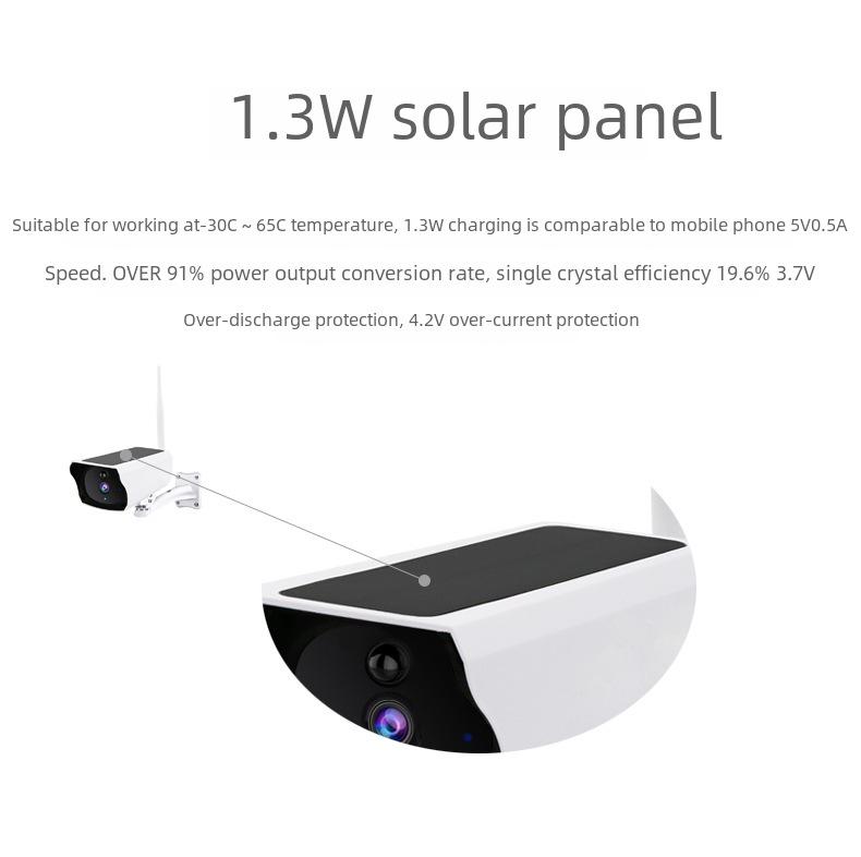 Solar-Powered HD Infrared Night Vision Wireless Outdoor Camera with PIR Thermal Sensing