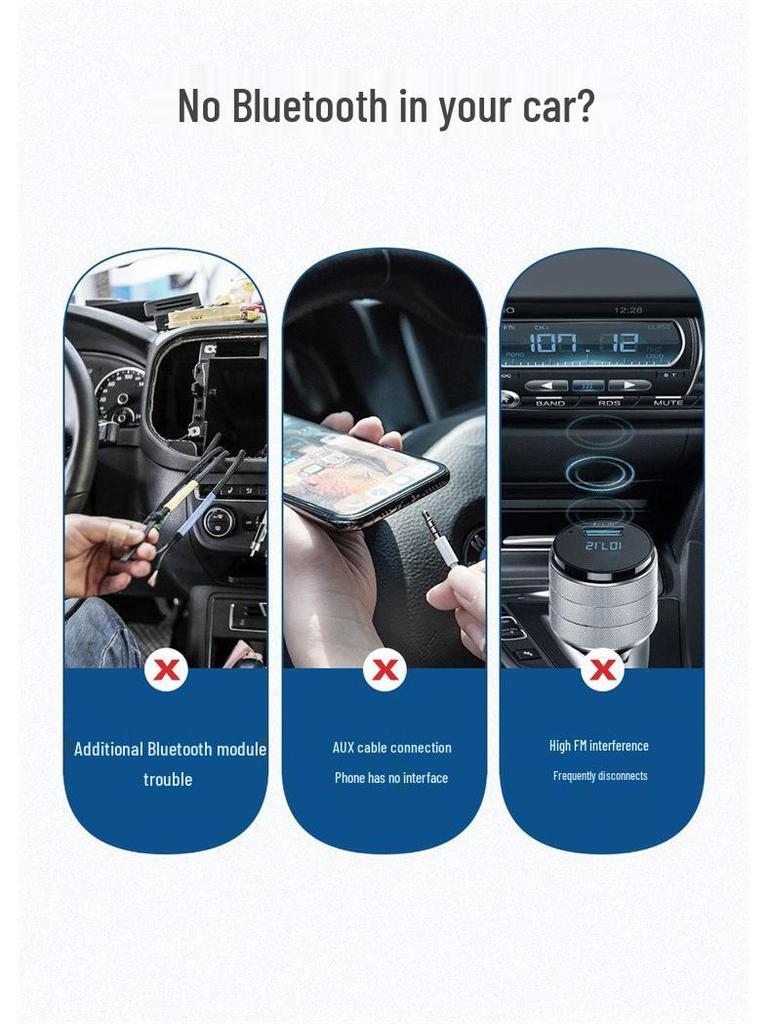 3,5 mm AUX Bluetooth 5.0 Audio-Empfänger für Auto, Stereoanlage und Kopfhörer mit Sprachanruffunktion