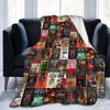 Book Printing Flannel Blanket Library Pattern Blanket Sofa Bedroom Nap Blanket Production Source