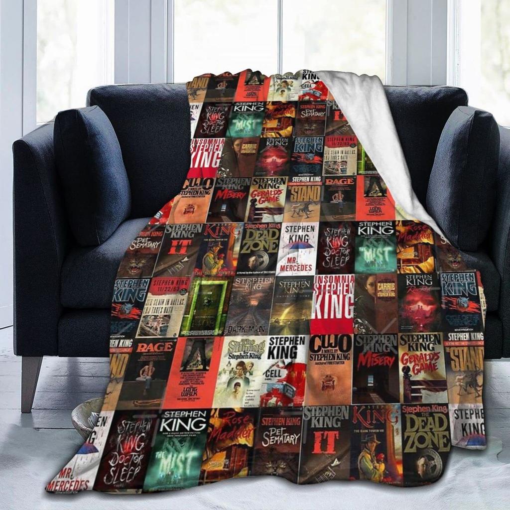 Book Printing Flannel Blanket Library Pattern Blanket Sofa Bedroom Nap Blanket Production Source
