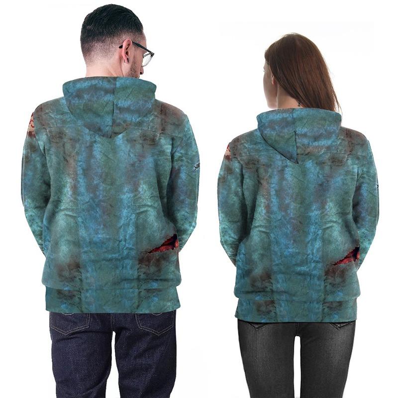 Halloween Carnival Night Printed Men's and Women's Sweatshirts Hooded Sweatshirts Couples Dress