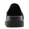 2026 New Men's Casual Slippers Autumn Winter Retro Comfortable Lazy  Black Leather Shoes for Indoor Platform Sandals Daily Use