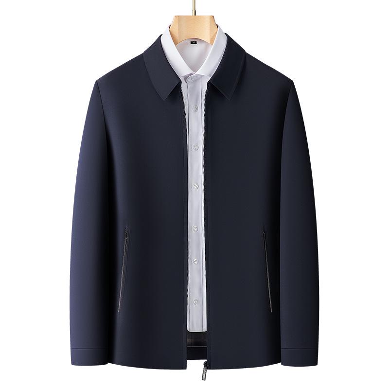 2025 Spring Men's Business Casual Lapel Jacket - Middle-aged Dad Wear
