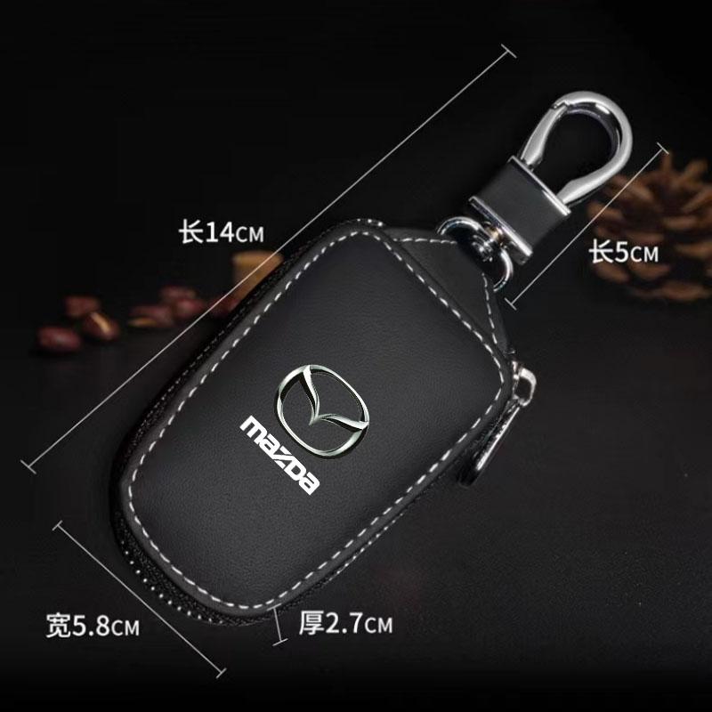 Modne etui na kluczyk samochodowy ze skóry PU Pokrowiec Brelok Ochronne do Mazda 3 6 CX5 2 CX3 CX9 MX5 RX8 Axela Demio Atenza MS GJI