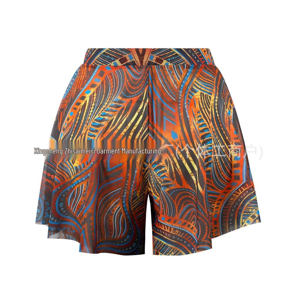 Women's Long Sleeve Sun Protection Bikini Set with European & American Style Shorts