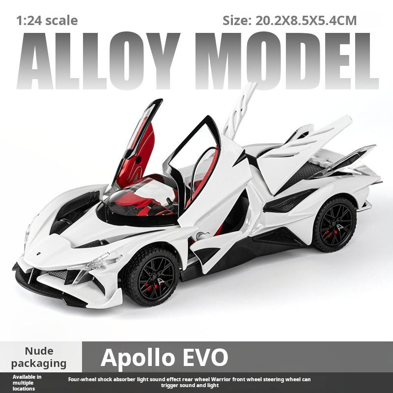 

1:24 Apollo EVO God of the Sun Alloy Sports Super Car Model Die-Cast Simulation Collectible Decoration Car Lovers Light & Sound