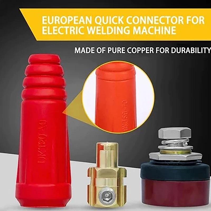 1 Set DKJ10-25 Europäischer Schweißmaschinenschweißkabel-Schweißkabelstecker Schnellkupplung Stecker Buchse Kabel