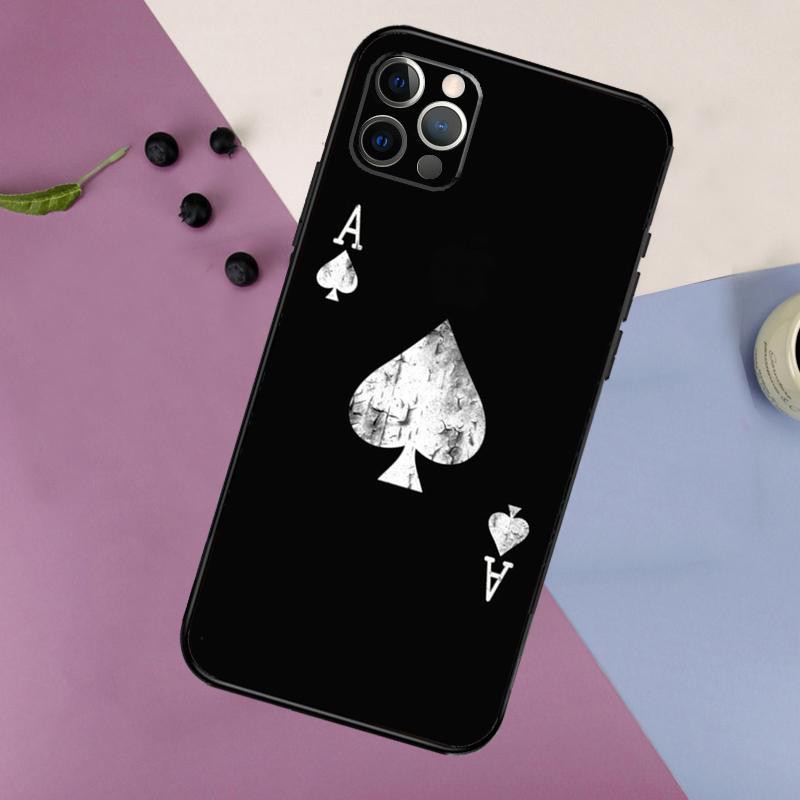 Pik-Ass Poker Handyhülle Für iPhone 17 Air 16 14 13 12 11 15 Pro Max 13 mini 15 16 Plus 16e Bumper Hülle