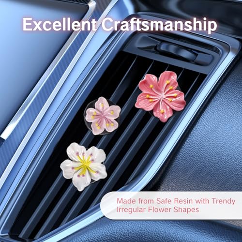 Flower Shape Car Aromatherapy Clip Resin Air Outlet Decoration Clip Color 6PCS
