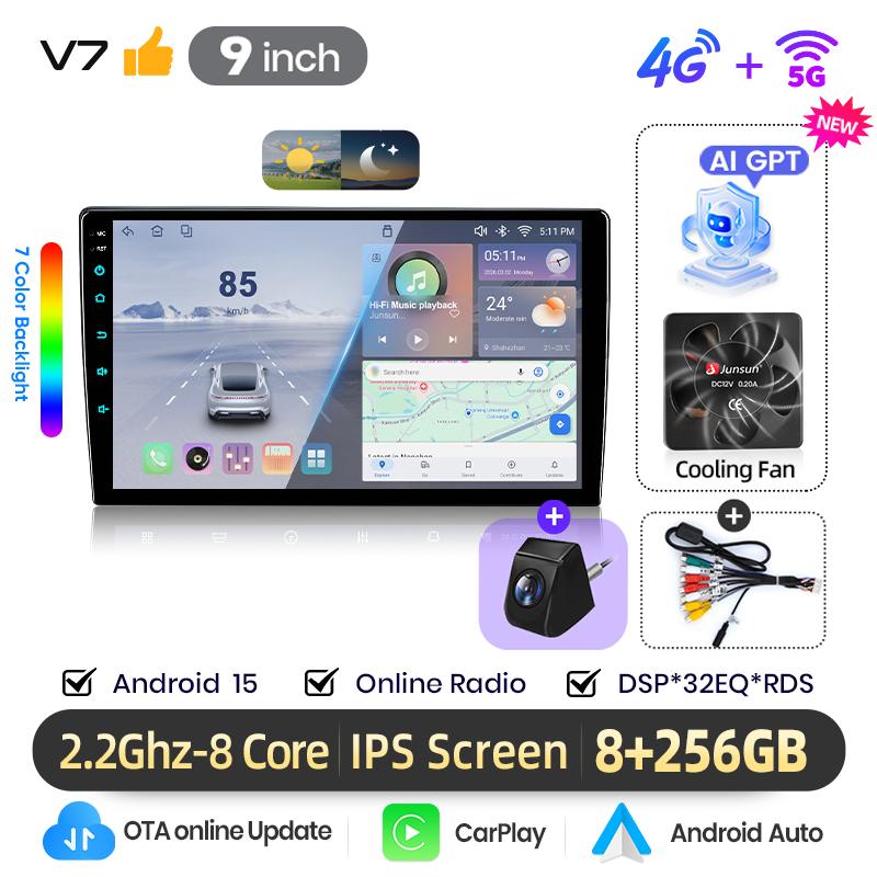 Junsun Android 15 Car Intelligent Systems For Mitsubishi Pajero Sport 2 2008-2016 L200 4 Triton 2006-2015 AI Wireless CarPlay