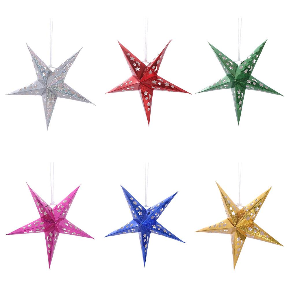 Grille 3D Lamp Covers Paper Lantern DIY Wedding Party Ornaments Stars Lampshade Hanging Lights Decoration Christmas Decoration