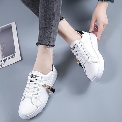 Spring and Autumn Round Toe Sports Shoes White Shoes Women's Board Shoes