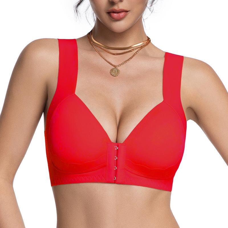 Plus Size Front Closure Sports Bra For Women Push Up Comfortable Seamless