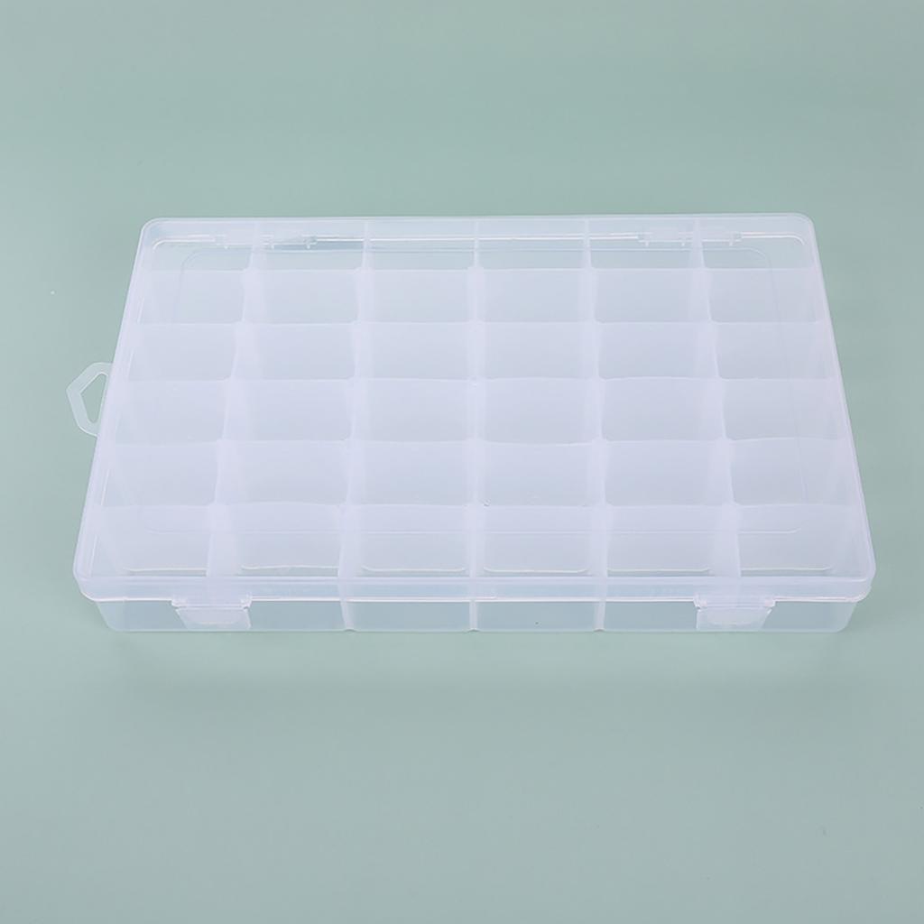Transparente Schmuckbox 36 Fächer Herausnehmbare Trennwände Tragbarer Kunststoff Transparenter Organizer-Koffer für