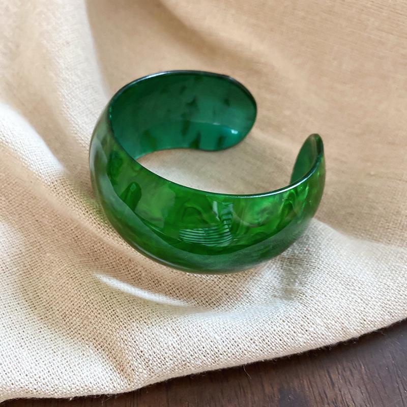 Europejski i Amerykański Akrylowy Geometryczny Okrągły Bransoletka - Luksusowa Wysokiej Klasy Przesadzona Biżuteria Ręczna