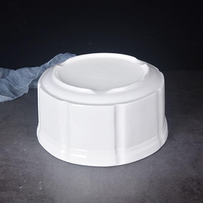 Pure White Ceramic Stew Pot with Lid - Large Double Boiler for Soups, Bird's Nest, Sugar Water, and Steamed Egg Dishes