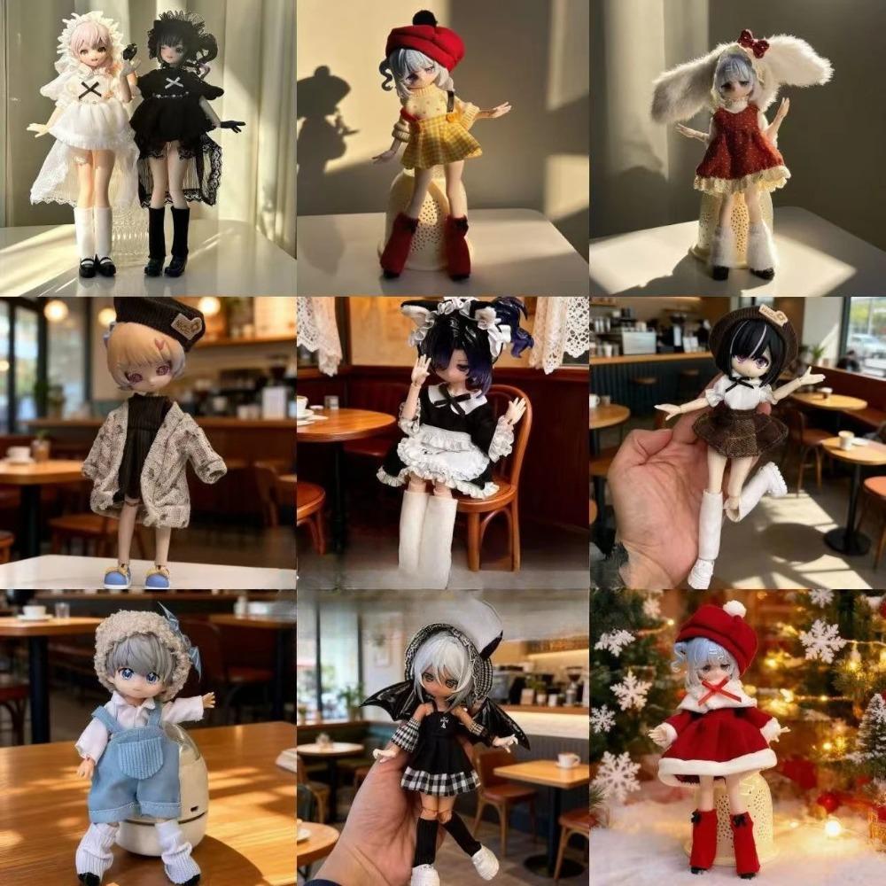 Only Clothes New Hot-selling Bjd Doll Clothes Personality Black and White Angel Shape Clothes Simple and Fashionable