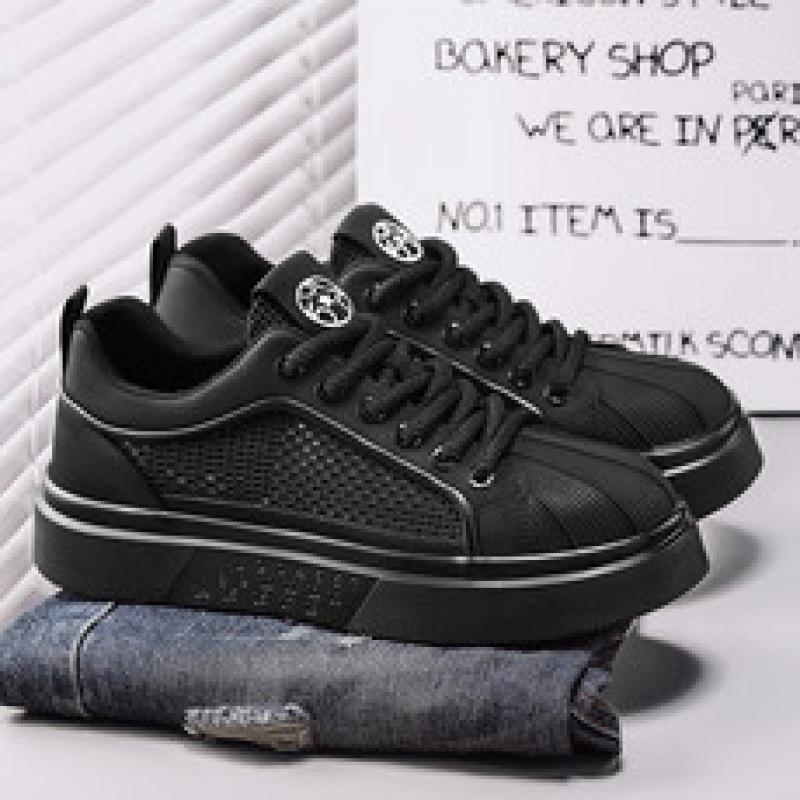 Little white shoes men's 2025 new mesh breathable and comfortable sports and leisure shoes soft sole heightening lightweight board shoes