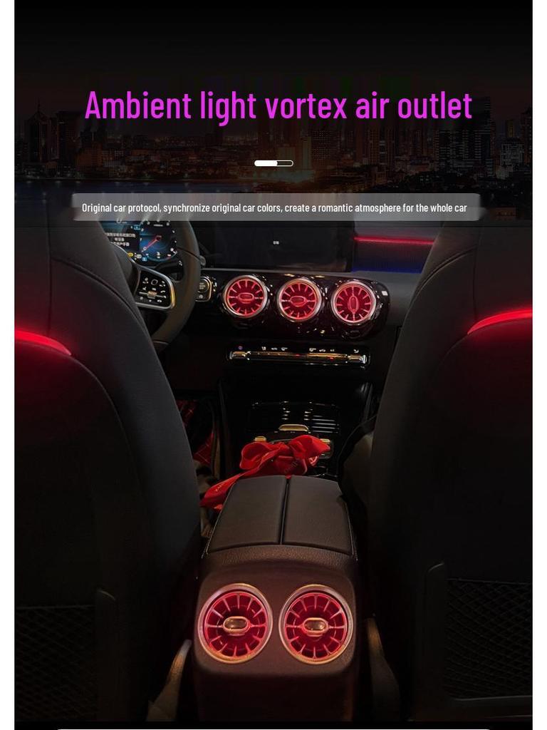 64-Color Ambient Rear Turbine Air Outlet Light for Mercedes-Benz B/GLA/GLB/W247
