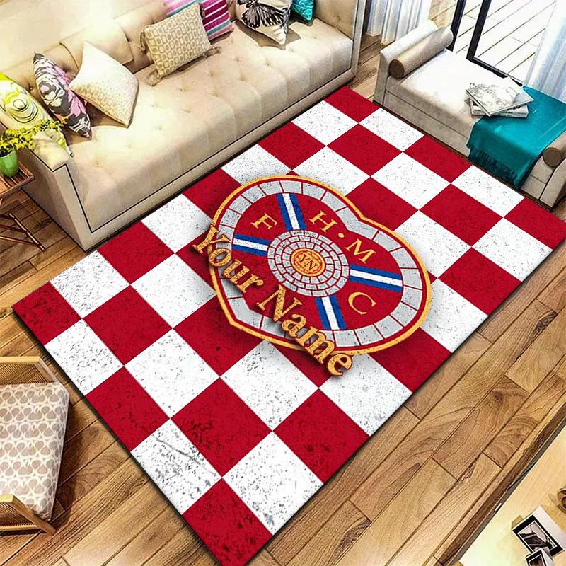 Heart Football Custom Name Carpet Rug For Living Room Bedroom Home Sofa Decoration Kids Play Nonslip Floor Mat