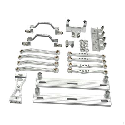 1/16 RC Car Upgrade Spare Kit Front and Rear Shock Tower Part Metal Pull Rod Mount Set