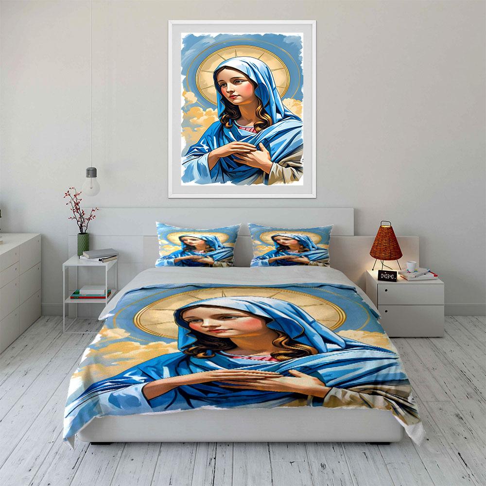 Religious figure with halo. Bedding sets Duvet cover sets Duvet covers Pillowcases(1 * Duvet Cover 2 * Pillowcases, without duvet insert)