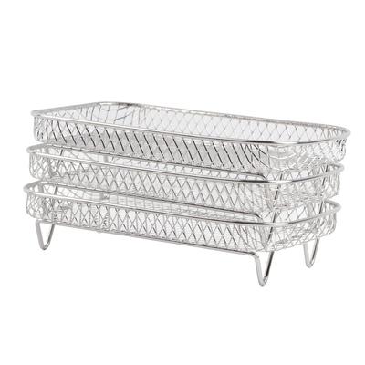 3 Pcs/Set Air Fryer Rack Compatible for Ninja DZ201 Foodi Three Stackable Dehydrator Racks