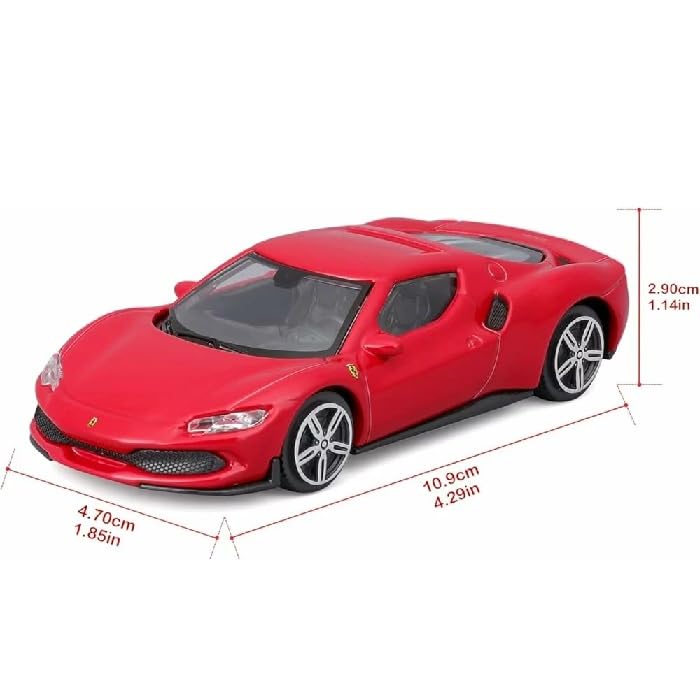 Bburago Ferrari 1/43 scale diecast model car FERRARI 296 GTB (Red) [Parallel Import]