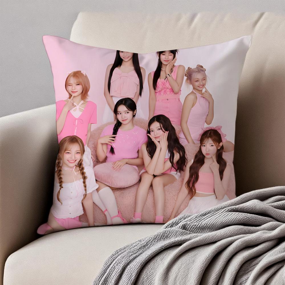 Kpop Korean Girl Group GGirls Generation Cushion Cover Pillowcase Antidustmite Invisible Zipper Short Plush Sofa Cushion