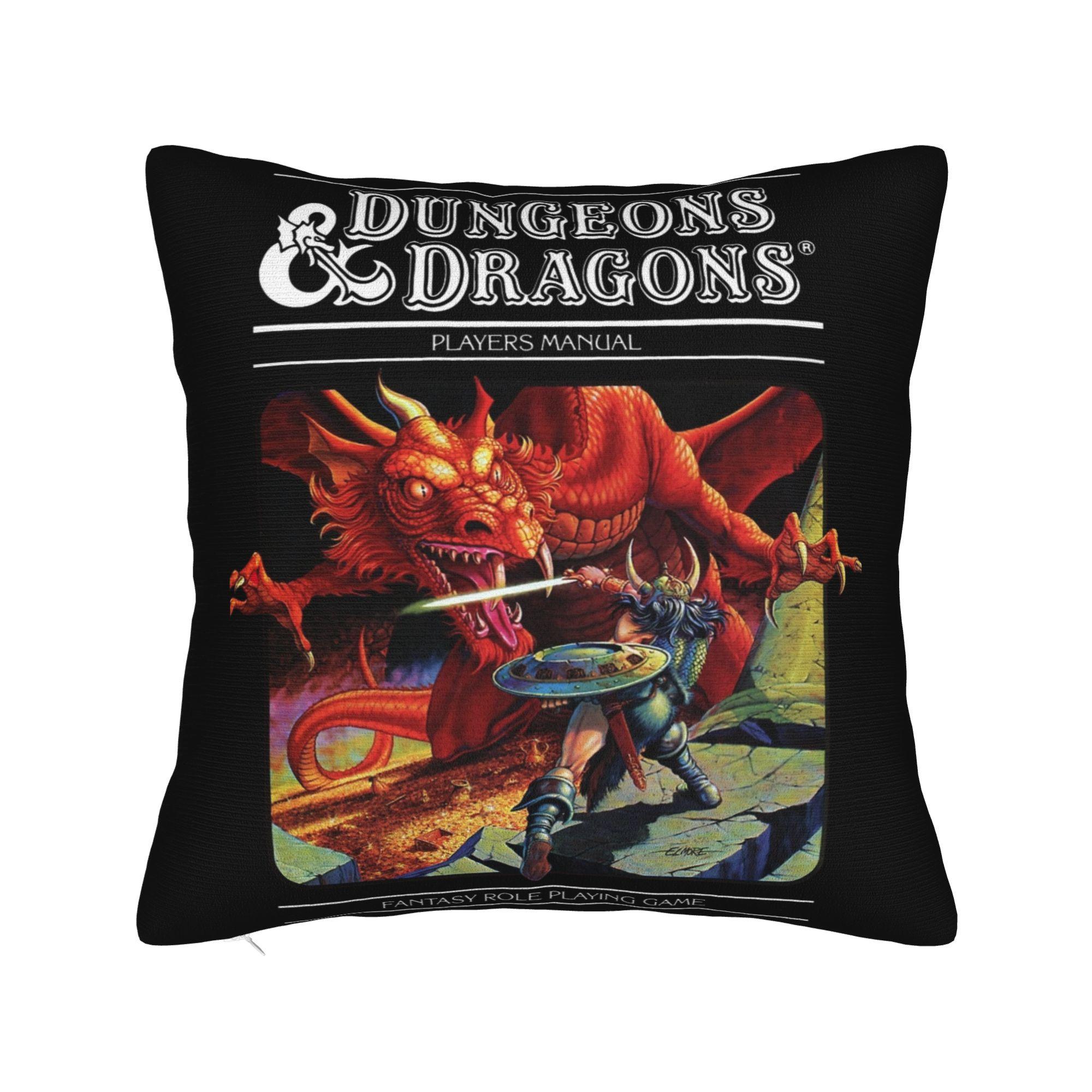 

Red Dungeon Dragon DnD Dice Pillowcase Printed Polyester Cushion Cover Gift Throw Pillow Case Cover Home Square 45*45cm 30x30cm 12x12in