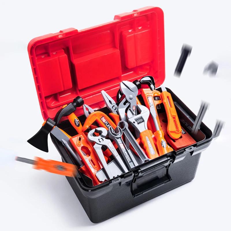 Kinder-Werkzeugset mit elektrischer Spielzeug-Bohrmaschine, Kinder-Power-Spielzeug, Rollenspiel-Werkzeugset für Jungen und Mädchen, Bildung, Montessori-Lernen