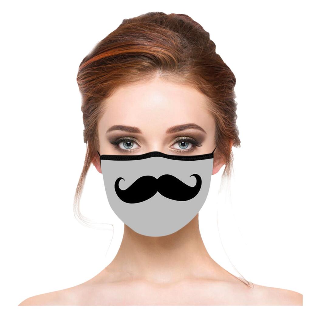Adult Washable And Reusable Breathable Beard Pattern Windproof And Haze Mask