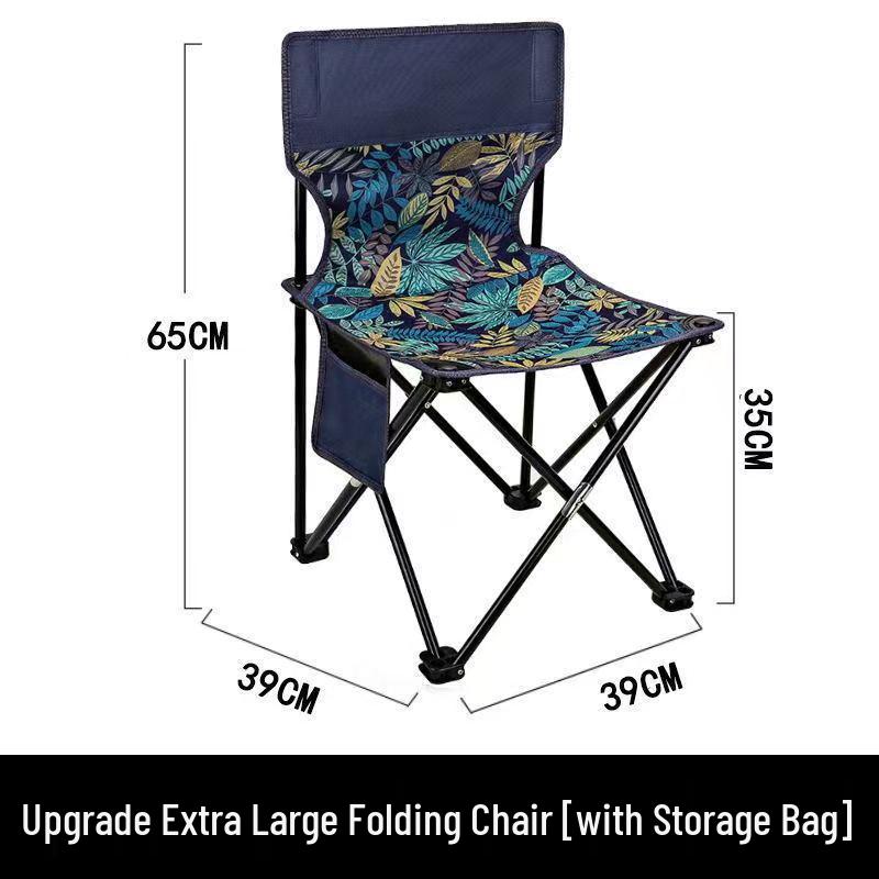 Portable Outdoor Folding Chair - Ideal for Camping, Fishing, Beach, and BBQs with Durable Oxford Cloth Seat
