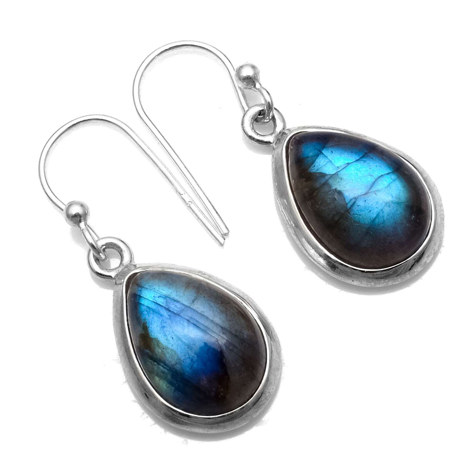 

Labradorite Gemstone Earrings Solid 925 Sterling Silver Handmade Earrings Jewelry Gift For Women And Girls E-1184