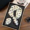 Polka dot silk scarf square scarf high-end new versatile decorative scarf scarf scarf neck cashew flower scarf shawl can be used as a tube top