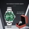 Set Ceasuri pentru Bărbați și Femei, Ceas Automatic Verde Submariner Impermeabil și Ceas cu Cuarț.