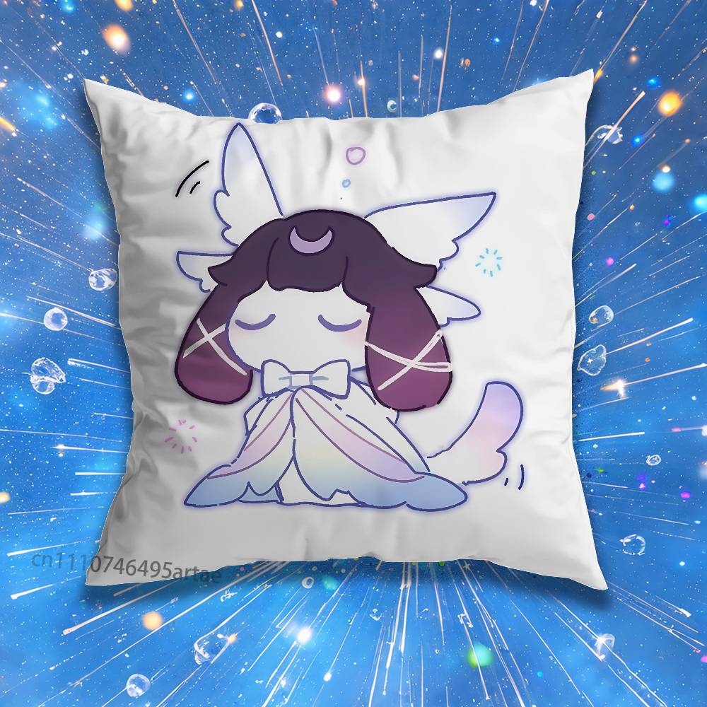 GGenshin Columbina Impact Vintage Anime Pillow for Sofa Seat Chair DecorativeModern Home Decor Print Throw Cushion