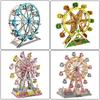 3D Wooden Puzzle Ferris Wheel Model Diy Assembly Kits Carousel Toys For Children Girls Christmas Tree Gift Home Room Decoration