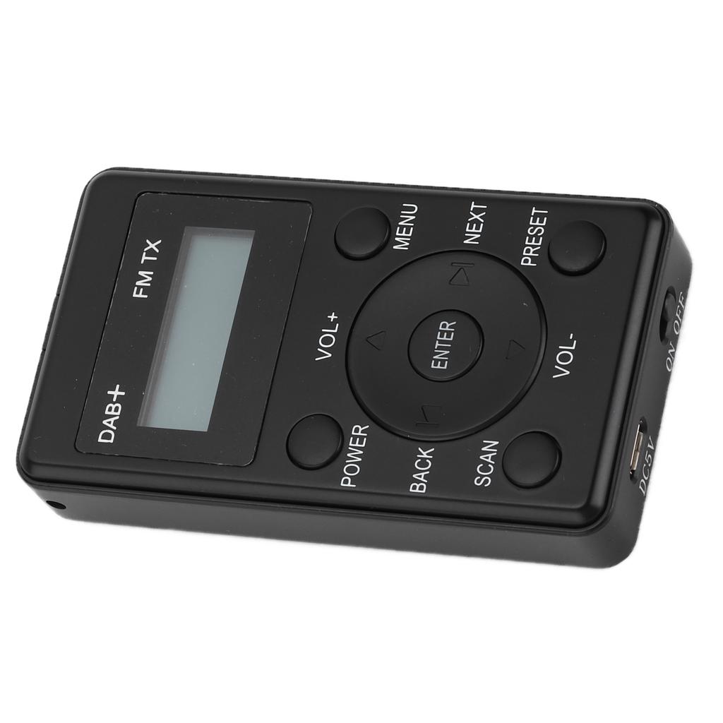 Przenośny Kieszonkowy Cyfrowy Odbiornik Radiowy DAB DAB+ Obsługa FM Czysty Dźwięk do Samochodu ze Słuchawkami
