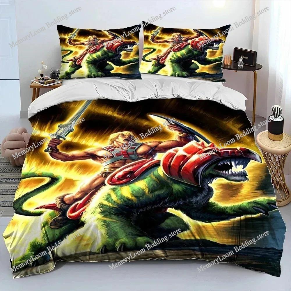 Anime Series Popular The Masters of the Universe Bedding Set Full/Queen Size Duvet Cover Pillowcase Kids Bedroom Decor Soft Set