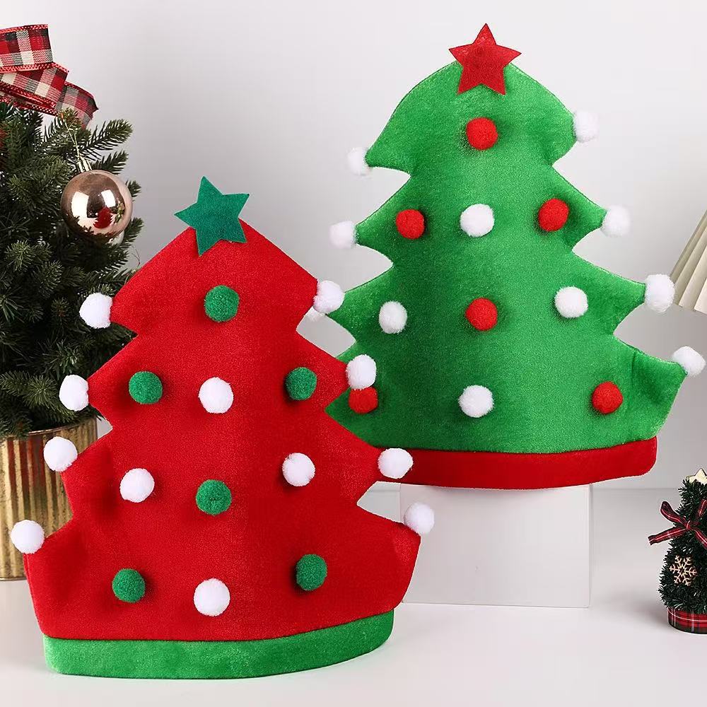Christmas Tree Hat Novelty Festive Party Hat Creative Christmas Costume Headwear for Holiday Photo Booth Celebration