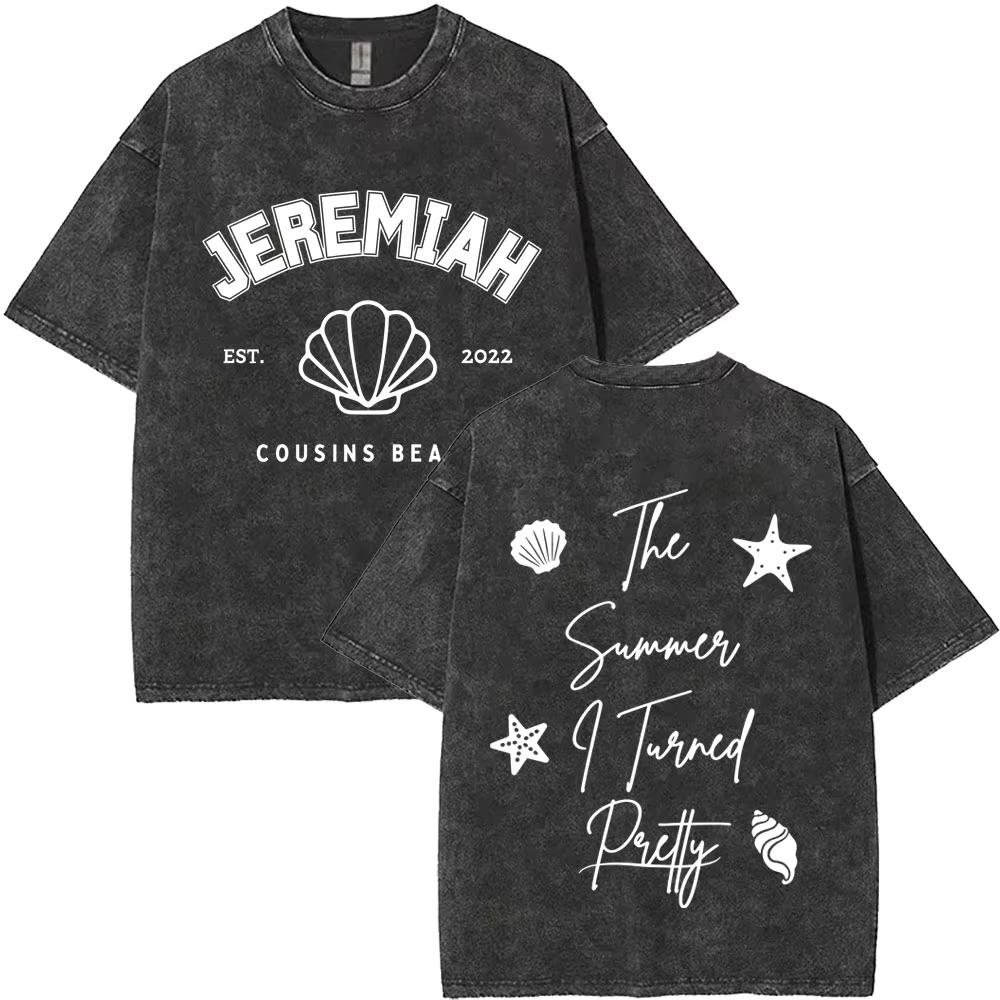 Washed Vintage TV Play The Summer I Turned Pretty Team Jeremiah Cousins Beach Tshirt Mens Women Casual Cotton Crewneck T Shirt