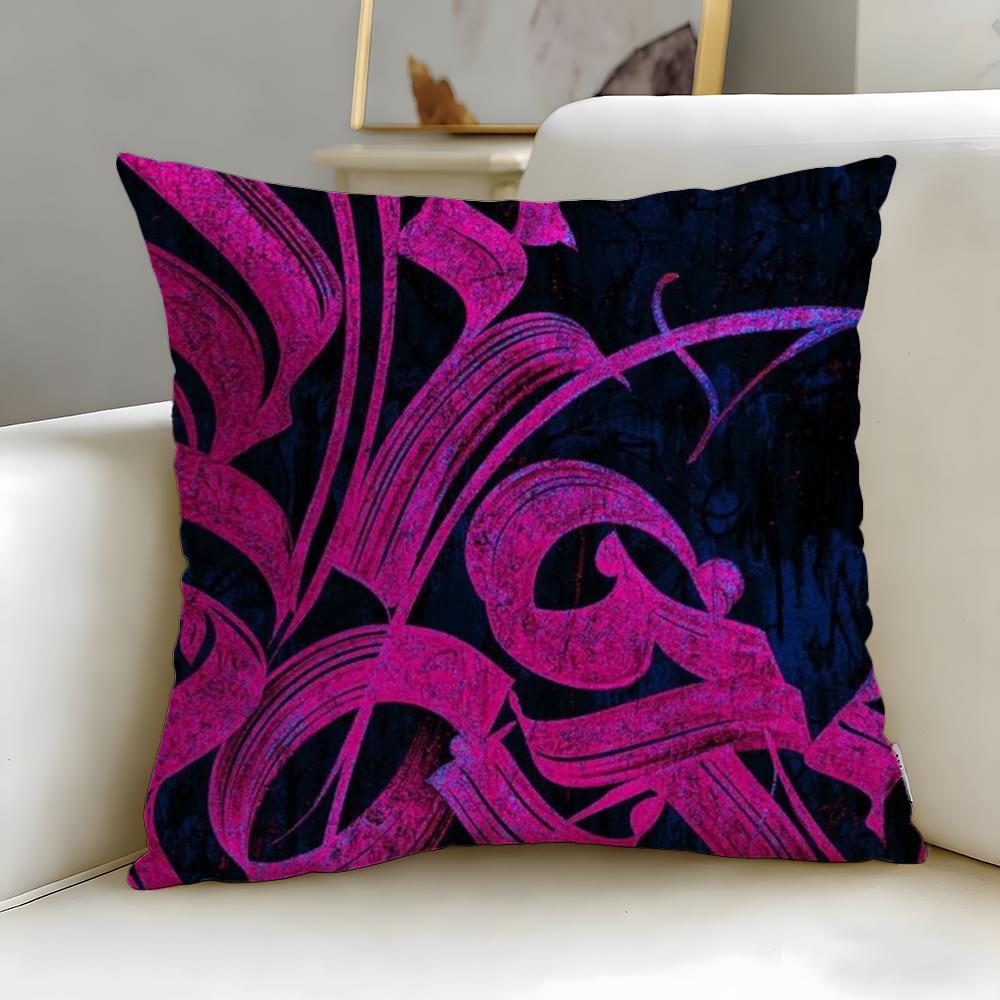 Stylish Ppokras Lampasier Cushion Cover Soft  EasyWash Pillow Case  Versatile for Couch Bed Travel and Office